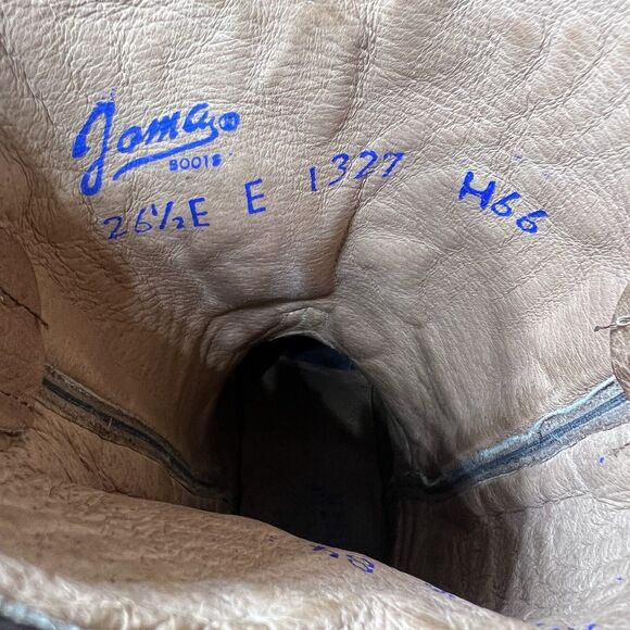 Joma Mens MEX 26 1/2 US 9 Two Tone Leather & Suede Western Cowboy Boots Brown - Picture 2 of 16